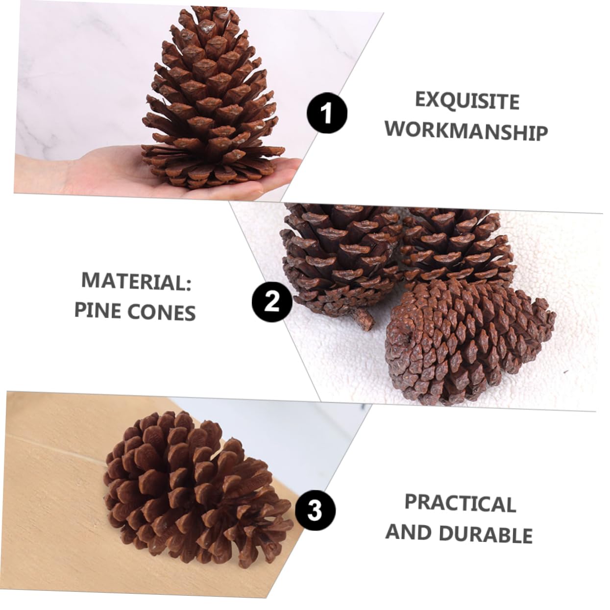 IMIKEYA Getrocknete Kiefernzapfen Tannenzapfen aus Naturholz 6 Stück Braun für Weihnachtliche Indoor und Selbstgemacht Bastelprojekte