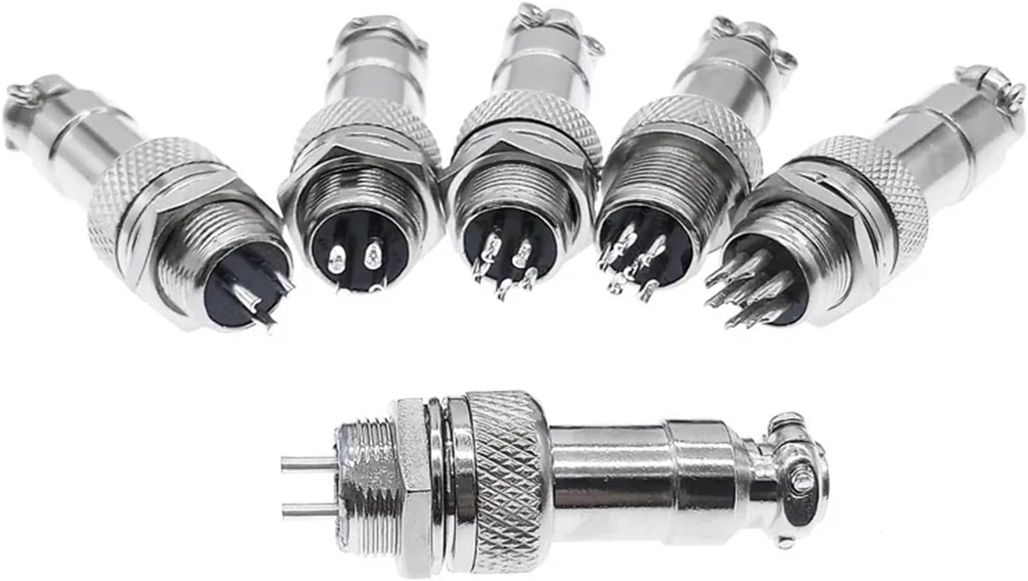 5PCS GX12 Connector Square Flange 2pin3pin4pin5pin6pin7pin Diam 12mm Push-Pull Circular Quick Connector(GX12-3 5PCS)
