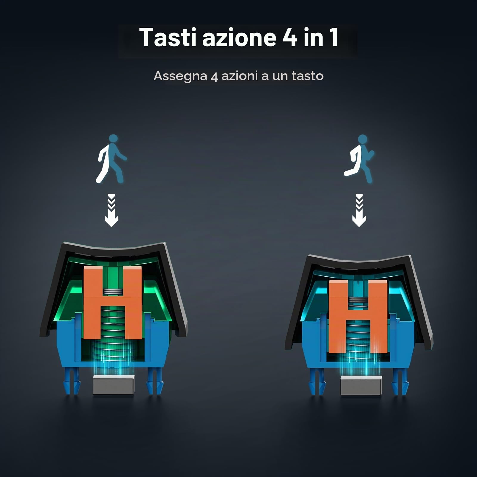 MCHOSE ACE68 Tastiera da gioco magnetica 65% HE Tastiera 8000Hz Rapid Trigger Wired RT Precisione 0,01 mm con interruttore magnetico Azione regolabile Chiave a scatto per giochi FPS Nero