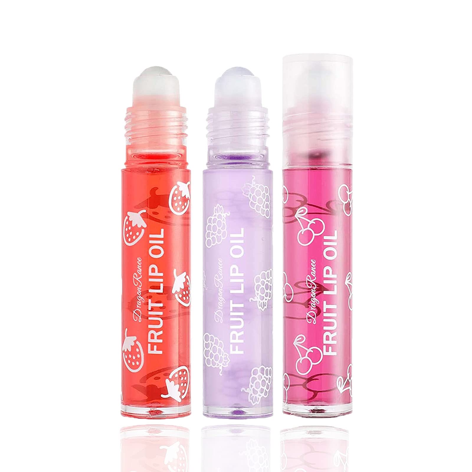 Lip Balm Multipack,Fruit-flavored Lip Care Lip Oil,Tinted Lip Balm,Transparent Colorless Moisturizing Lip Lotion,Moisturized Transparent Lip Balm for Dry and Chapped Lips (Set B)