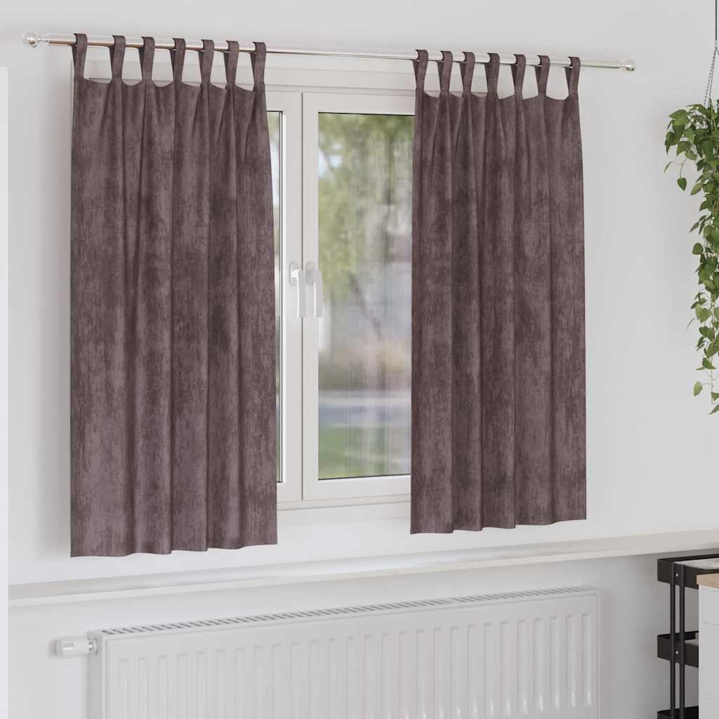 Samtvorhänge Braun mit Ösen 2 Stück 175 x 140 cm Verdunkelungsschal Blickdicht Thermo Kälteschutz Wohnzimmer Schlafzimmer Küche