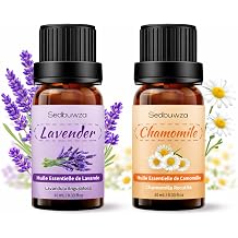 Sedbuwza Lavender Chamomile Essential Oil Set, 2 x 10 mL, Bath Blends