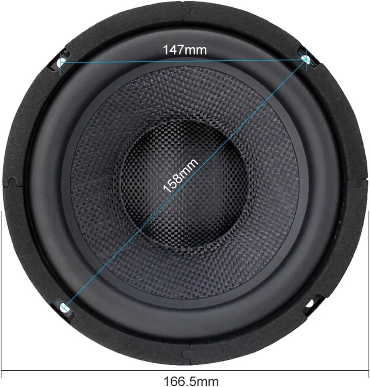 1Pc 6.5 Inch Subwoofer Speaker Driver 4 8 Ohm 80W HiFi Music Home Theater Sound System Glass Fiber Cone Audio Loudspeaker(4 Ohm Speaker)