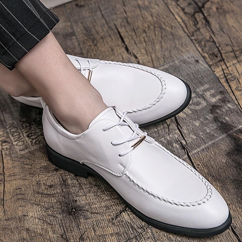 Men's Breathable Casual Derby Shoes Comfortable Retro Oxford Lace-Up Dress Fashion Business Formal Shoes4
