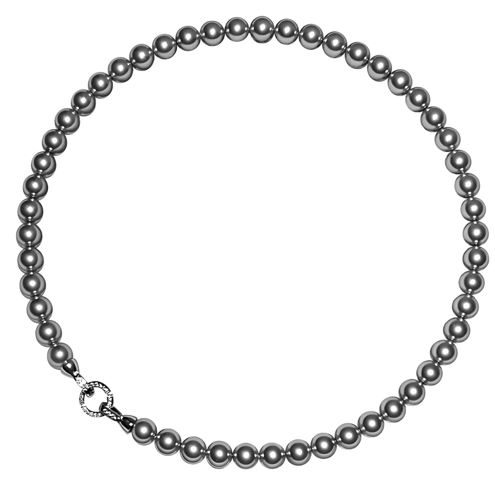 Collier unique de perles grises pour femme, longueur réglable, design chic inspiré de Tahiti
