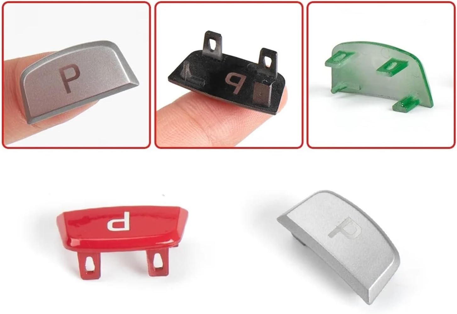 Car Gear Lever Auto Parking Button Cap Letter P Button Compatible F-Type LR086213 2013-2020 Rover Sports(Red) image 4