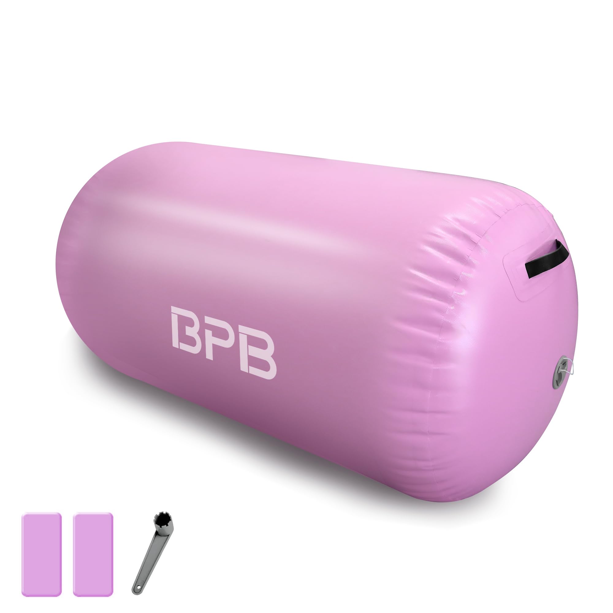BPB Air Roller Inflatable Gymnastics Barrel 100CM Tumbling Mat Air Tumble Track Mat Backbend Trainer for Exercise/Training/Fitness/Yoga/Backflip/Home Use & Gym