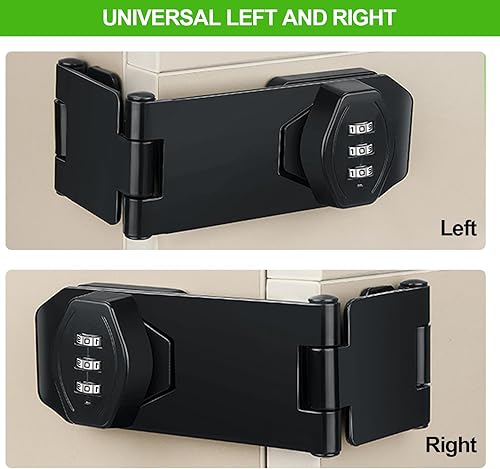 Miniatura 5 de 1 paquete de cerraduras rotativas con contraseña, plegable de acero inoxidable sólido 304, cerradura de cajón de escritorio, para cajones de 90