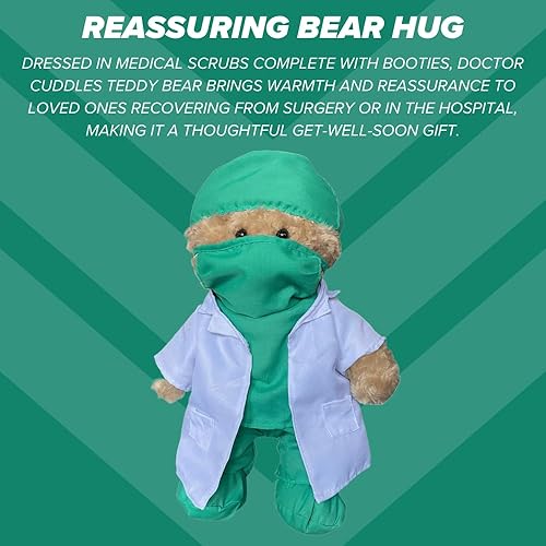 Miniatura 4 de ZZZ Bears Doctor Cuddles Teddy Bear, regalo para niños y adultos en el hospital, estudiantes de medicina y héroes de la salud, oso Get-Well-Soon