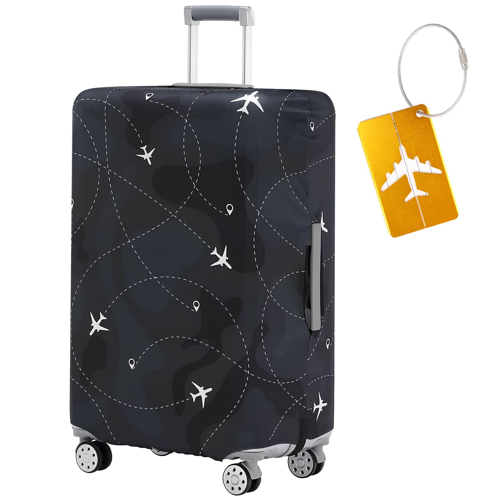 Coprivaligia Elastico Con Stampa 3D Gatto, 29-32 Pollici – Protettivo Antipolvere E Antigraffio Per Bagagli Da Viaggio, Lavabile