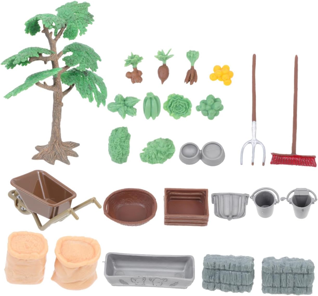 Sosoport 1set Cartoon Vegetable Model PVC Farm Ornament Vivid Decorative Stone Model for Boys and Girls and Farm Toys for Landscape and Photo Props