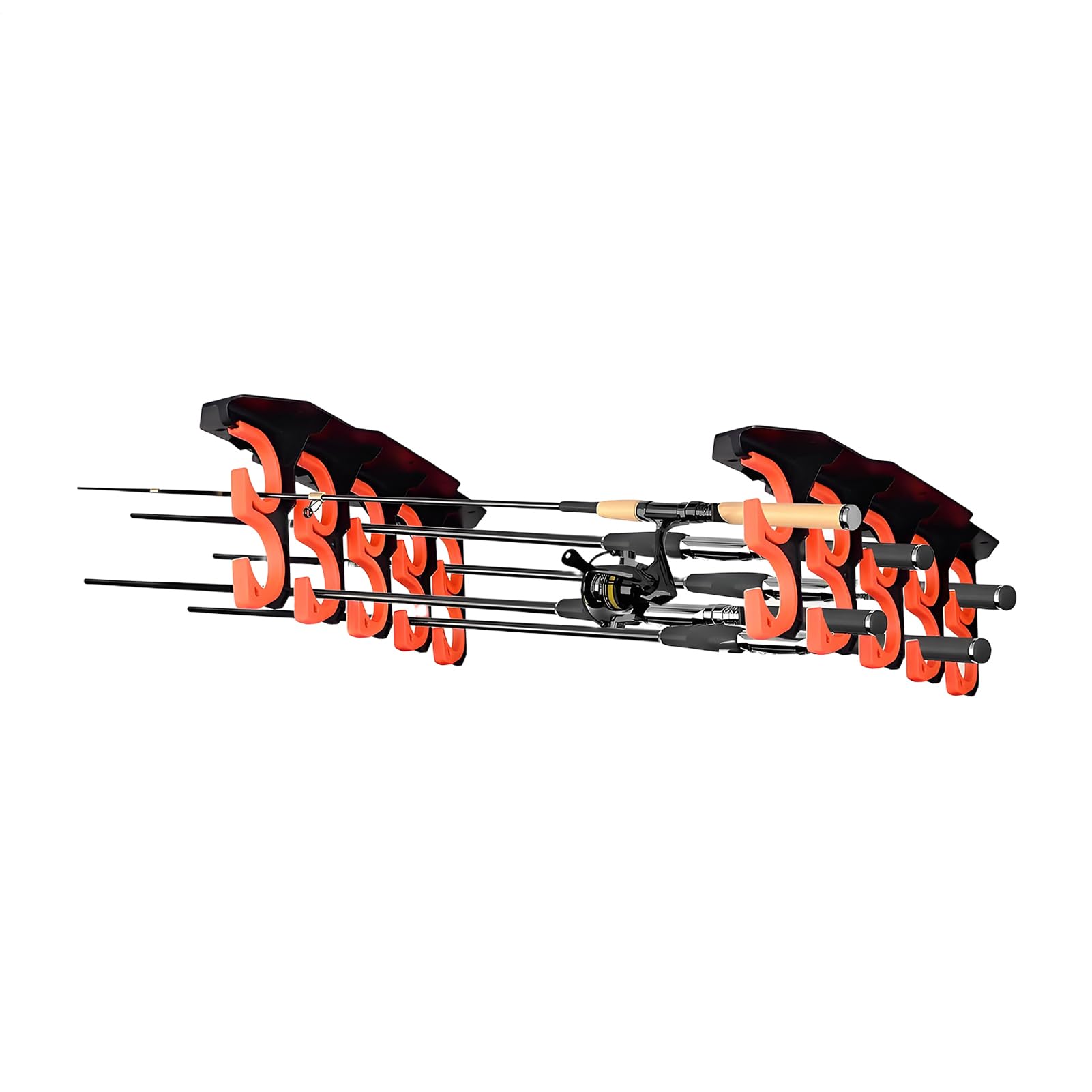 Rack de rangement de canne à pêche horizontal et organisateur de tacle