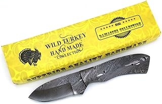 Wild Turkey Handmade Custom Full Tang Damascus Steel Blank Blade Knife (DB-2)