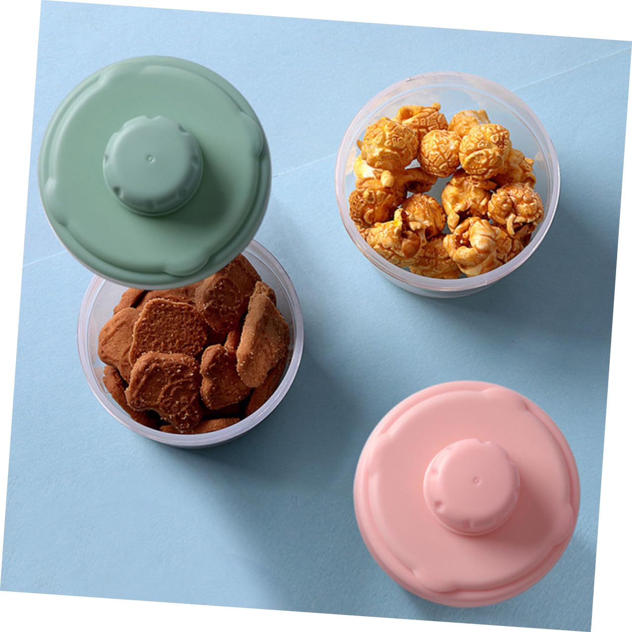 Milk Powder Box with Compartments Formula Dispenser Portable Snack Organizer Safe PP TPE Material Stackable Feeding Container for Nutrition Storage