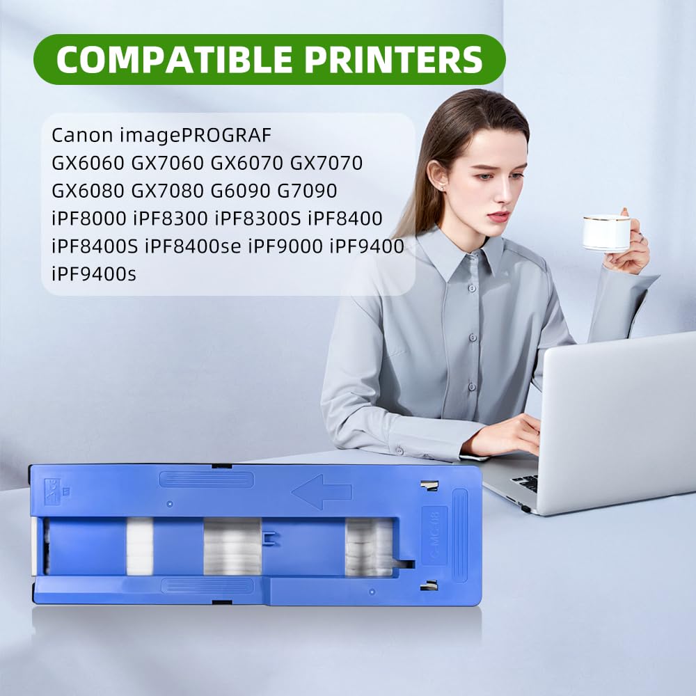 Cartuccia di manutenzione compatibile MC-08 MC 08 MC08, serbatoio di inchiostro di scarto compatibile con stampanti Canon imagePROGRAF iPF8000 iPF8300 iPF8300S iPF8400 iPF8400S iPF8400se iPF9000