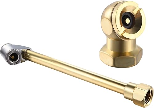 Mudder Juego de 2 mandril de aire portátil que incluye S699 de 1/4 de pulgada con bola cerrada y portabrocas de aire S690 de 1/4 de pulgada Fnpt de