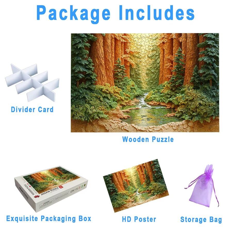 Puzzle 1500 Piezas Bosque para Adultos, Puzzle Paisajes de Madera con Caja Regalo para Adultos, Rompecabezas Desafiante para Toda la Familia, Rompecabezas para Regalo Mujer y Regalo Hombre, -5377