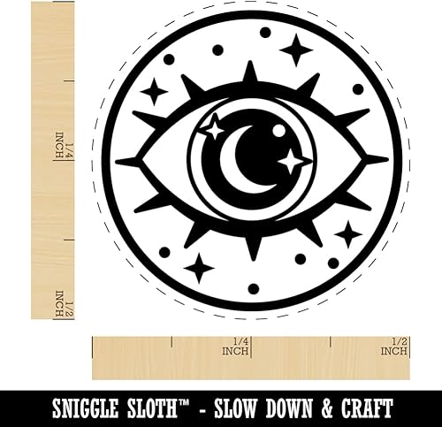 Miniatura 9 de Magical All Seeing Eye - Sello de goma para sellar planificadores de manualidades, tamaño pequeño de 34 pulgadas