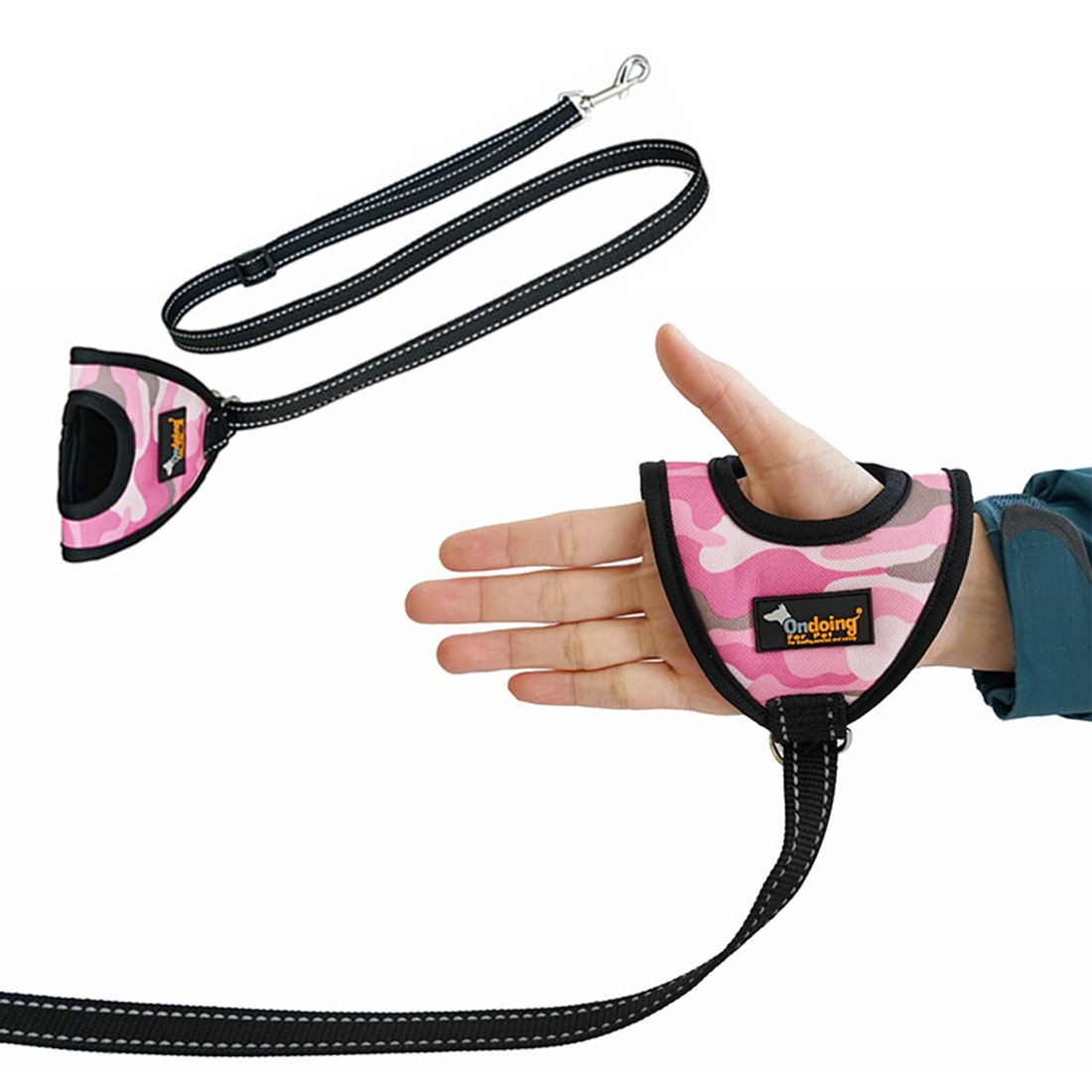 Ondoing Tarnanstrich Hundeleine Verstellbare Handschuh 1.4M Freihandleinen  Walking Leine Trainingsleine Reflektierende Band Fhrleine Sportiv ...