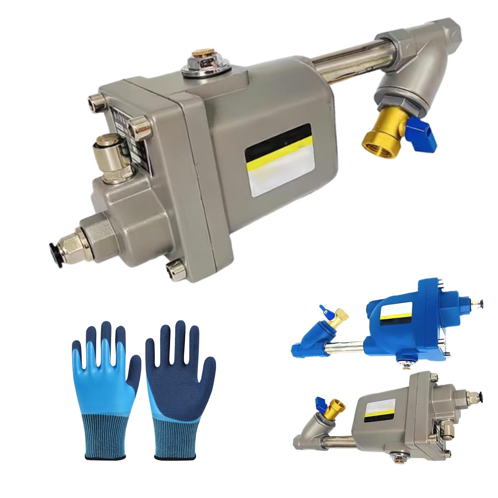 Válvulas De Drenaje Automático De 1,6 MPa Con Cero Pérdidas De Aire, Drenaje De Condensado Totalmente Automático (1/2") Con Prefiltro, Para Tanque De Aire Del Compresor, Drenaje Rápido(Gray)