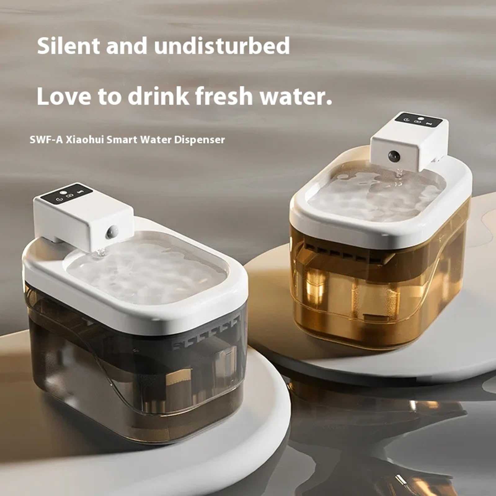 Fuentes de agua para gatos, dispensador de agua para perros, gran capacidad, súper silencioso, automático, bajo bebedero silencioso
