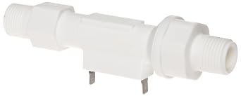 FS-150 Series Polypropylene Flow Switch with Low Pressure Drop, Inline, Piston Type, Normally Open, 1 gpm Flow Setting, 1/2" NPT Male