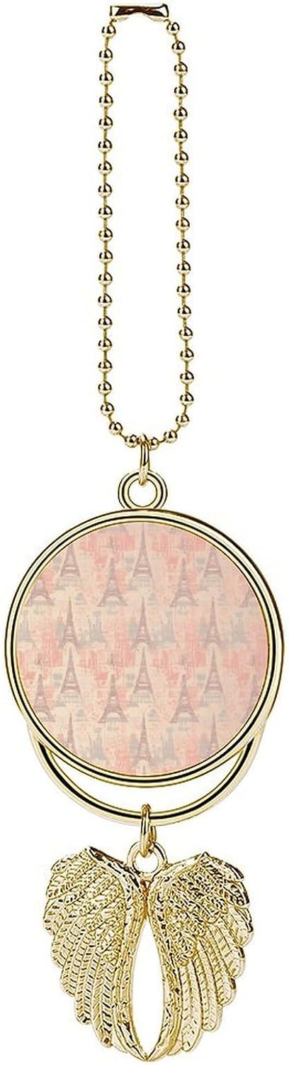 Soft Colors Eiffel Tower France Car Hanging Ornament Wing Charms Keychain