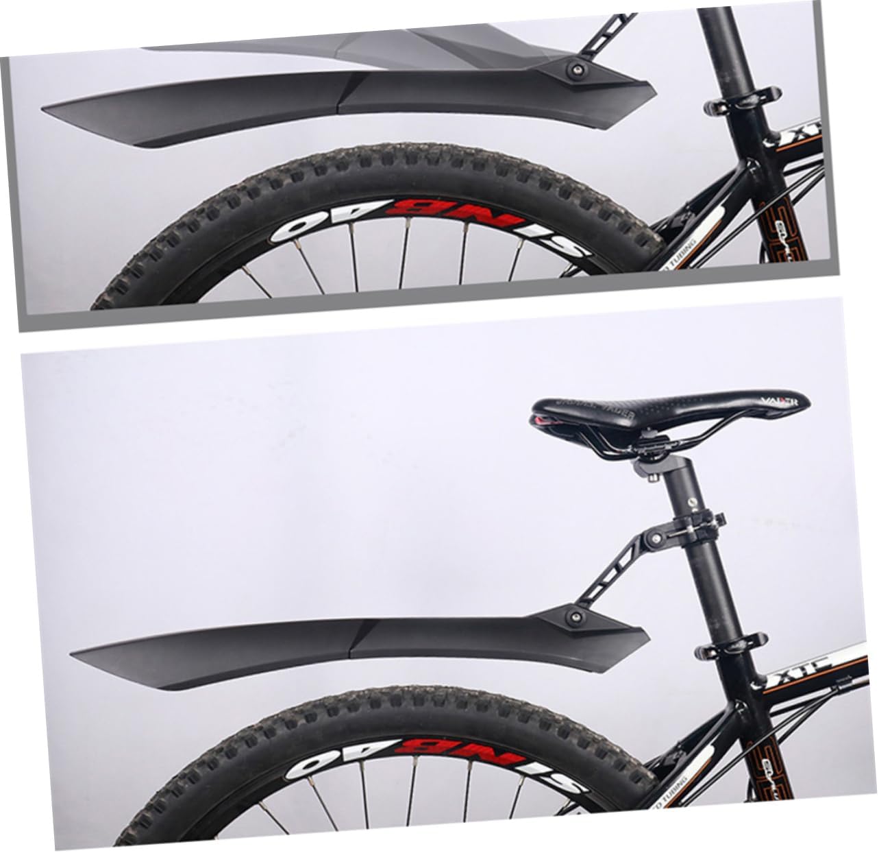 Mud Guard for Bicycle Black Streamlined Design Easy to Install Durable Protection from Rain and Mud for Road Cycling