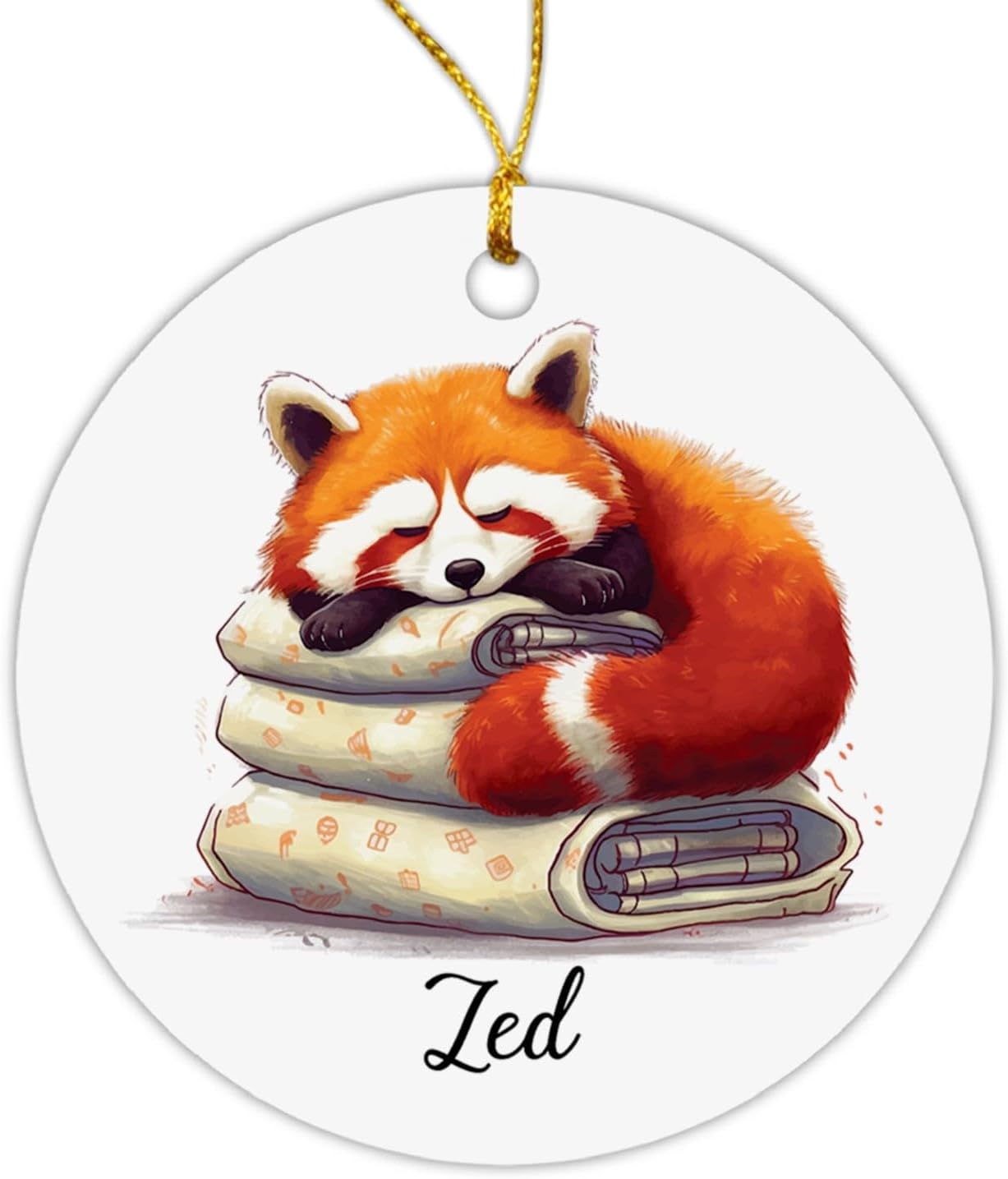 Red Panda First Christmas Ornament 2023, Personalized Red Panda 1st Xmas Ornament, Baby Red Panda Ornaments Hanging Xmas Tree Decorations, Custom Present for Girl Boy Kid Besties Son Daughter