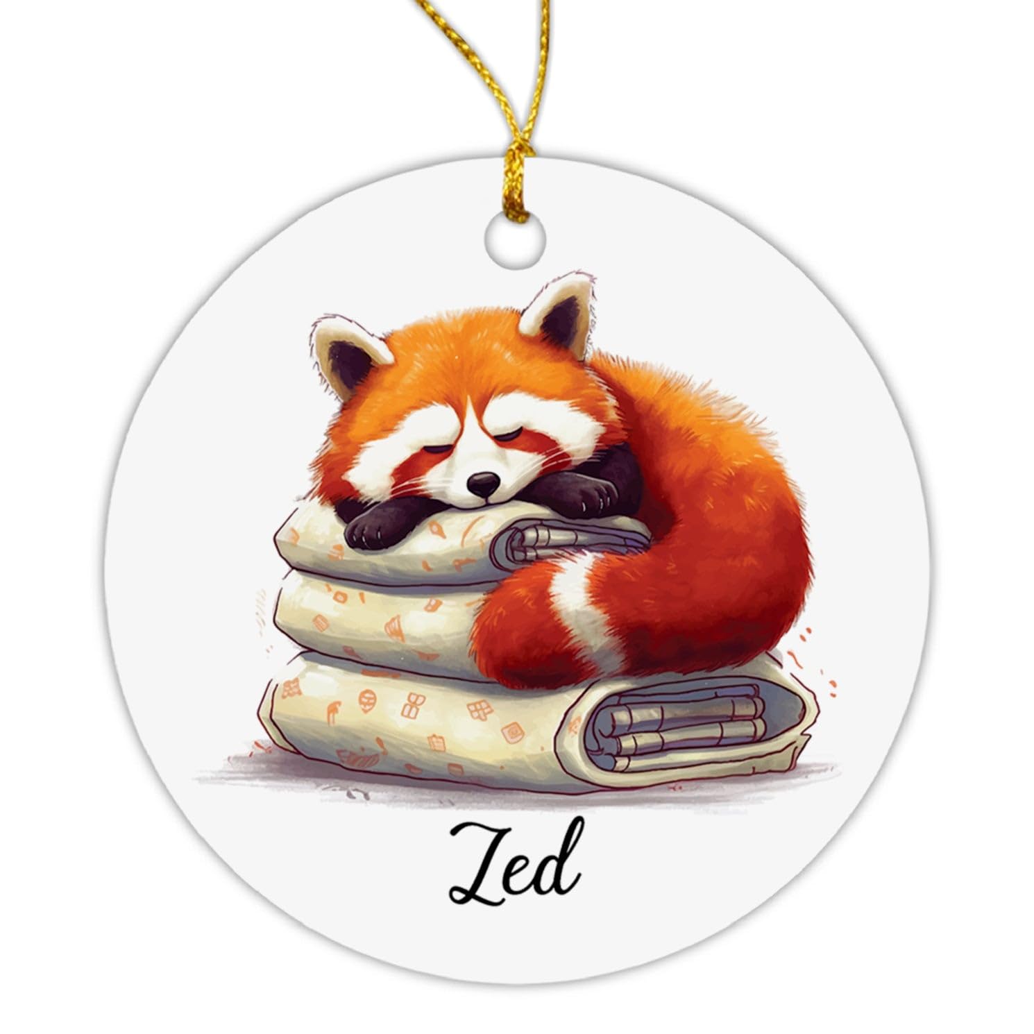 Red Panda First Christmas Ornament 2023, Personalized Red Panda 1st Xmas Ornament, Baby Red Panda Ornaments Hanging Xmas Tree Decorations, Custom Present for Girl Boy Kid Besties Son Daughter