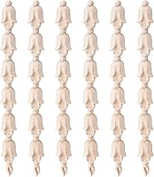 Marsui 6PCS Vintage Wood Carved Appliques Onlays - Long Frame Decals for Furniture, Walls, Doors, Mirrors, Cabinets (8.27x0.79in)