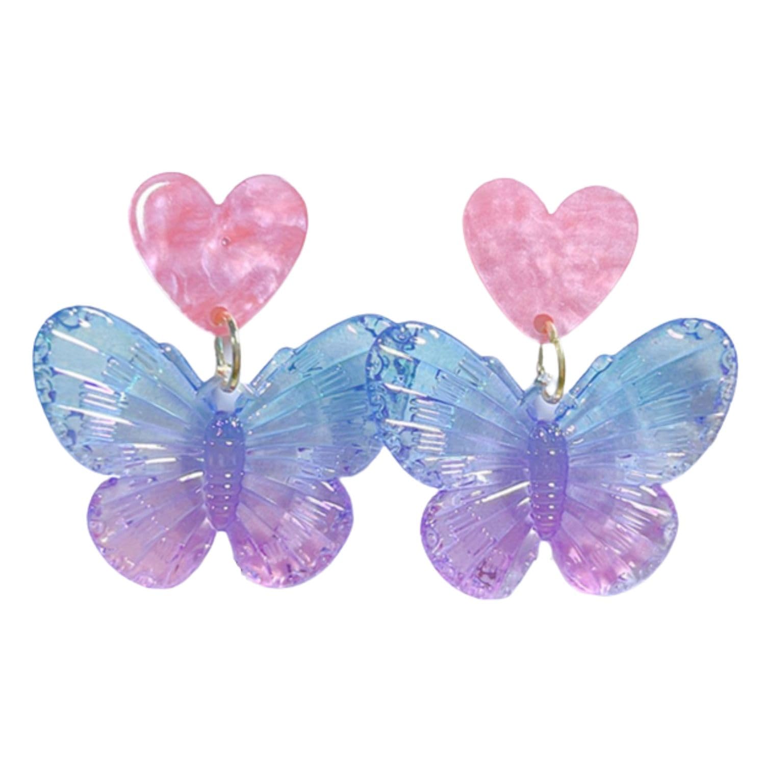Fuqimanman2020Colorful Butterfly Earrings Acrylic Butterfly Dangle Earrings Acrylic Insect Colored Earrings for Women Girls