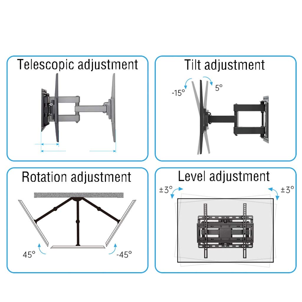 Stojak na telewizor, uchwyt ścienny do telewizora, do 26-55 cali (64-524 mm) LED, do VESA 400 mm x 400 mm, maksymalne obciążenie 30 kg