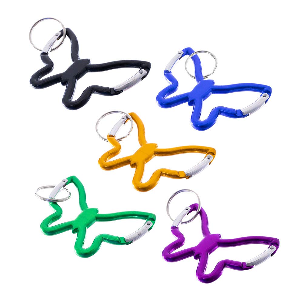 Paracord Planet Butterfly Key Clips – Double Sided Carabiner – For Office, Workplace, Home, Car, and Accessories (1 Pack, Green)