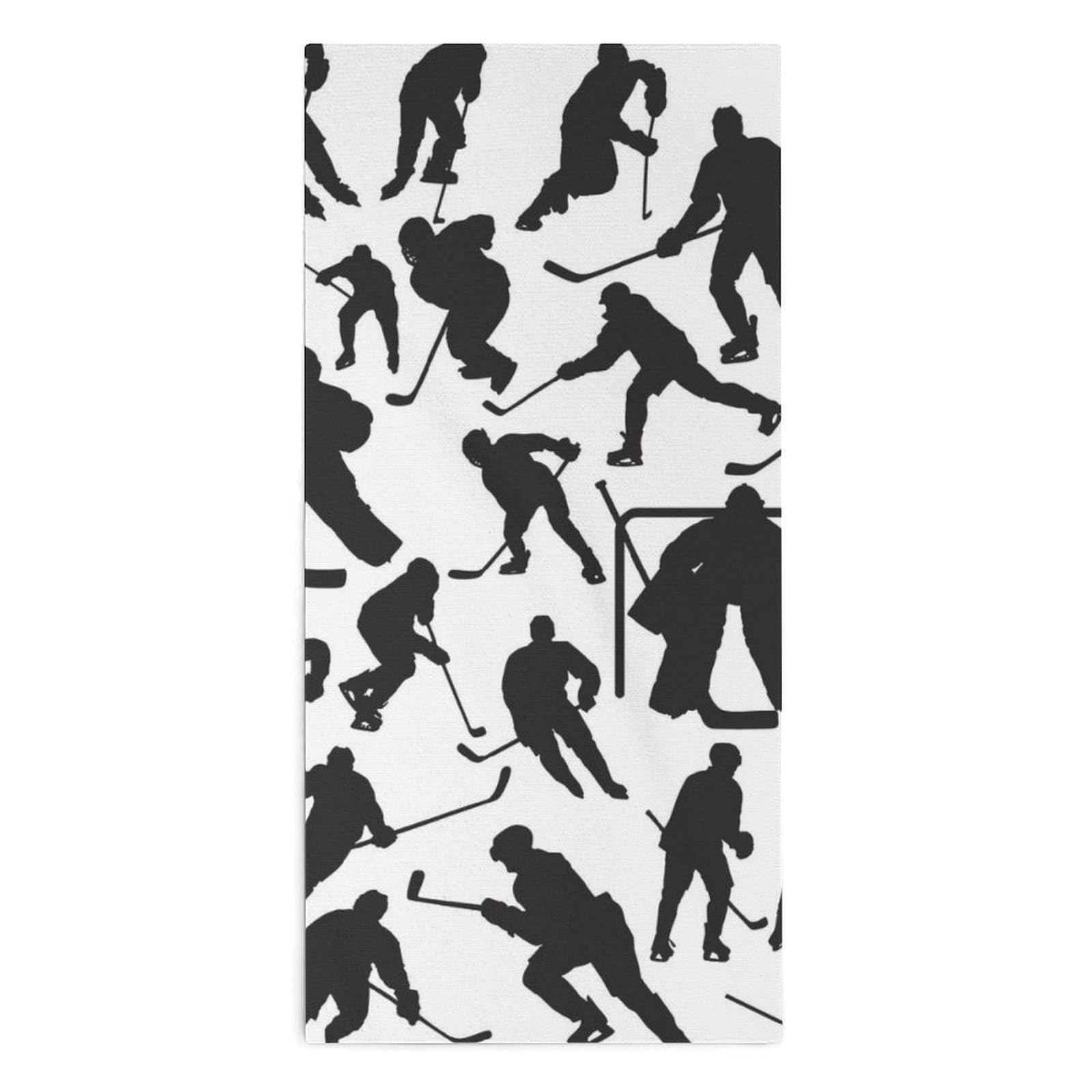 CZZYH Soft Microfibre Towel, Gym Towel, Cartoon Ice Hockey Towels for Bathroom, Kitchen, Tea Table (1 Towel)