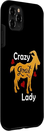 Miniatura 6 de iPhone 11 Pro Crazy Goat Lady Gold Funny Meme Farm Life Goat Lover estuche de regalo
