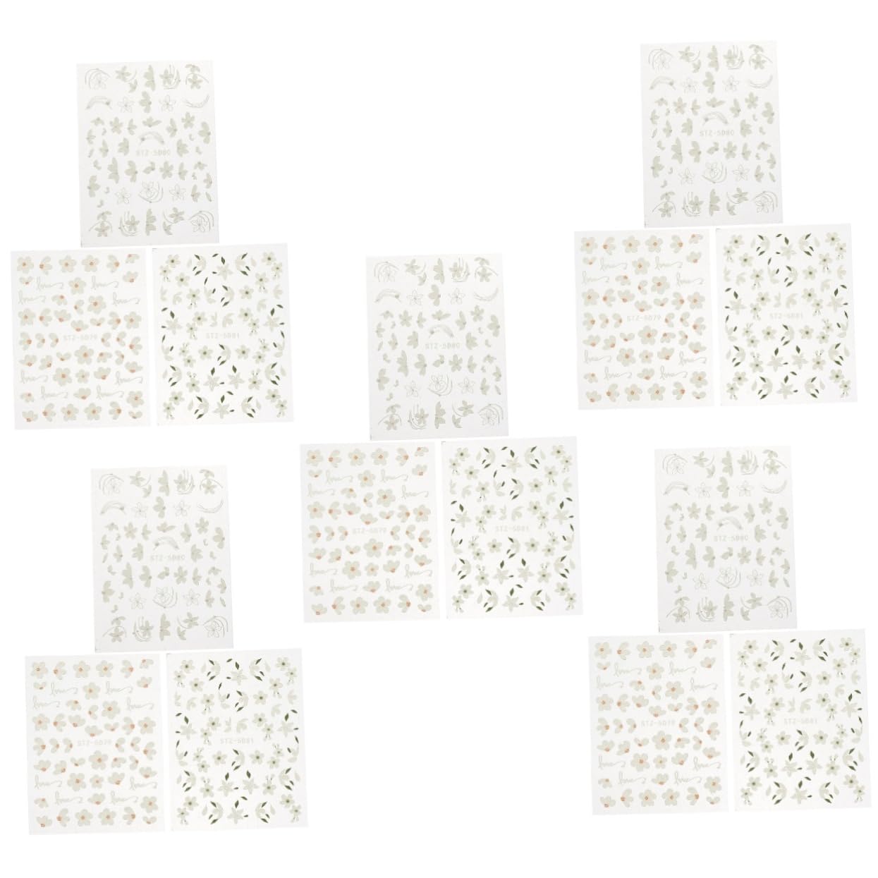 5 Set Autoadesivo Di Arte Del Del Fiore Gel Nail Stickers Gel Nails Stickers Adesivi Floreali Per Manicure Adesivo Per Unghie Autoadesivo Adesivo Per Unghie Fiore 3 Fogli*5