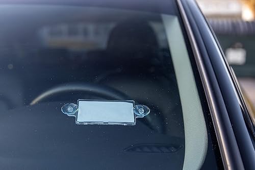 Miniatura 8 de QUIKSLOT - Soporte para tarjetas de visita y notas para parabrisas de automóvil, soporte para permiso de estacionamiento para vehículos, dos