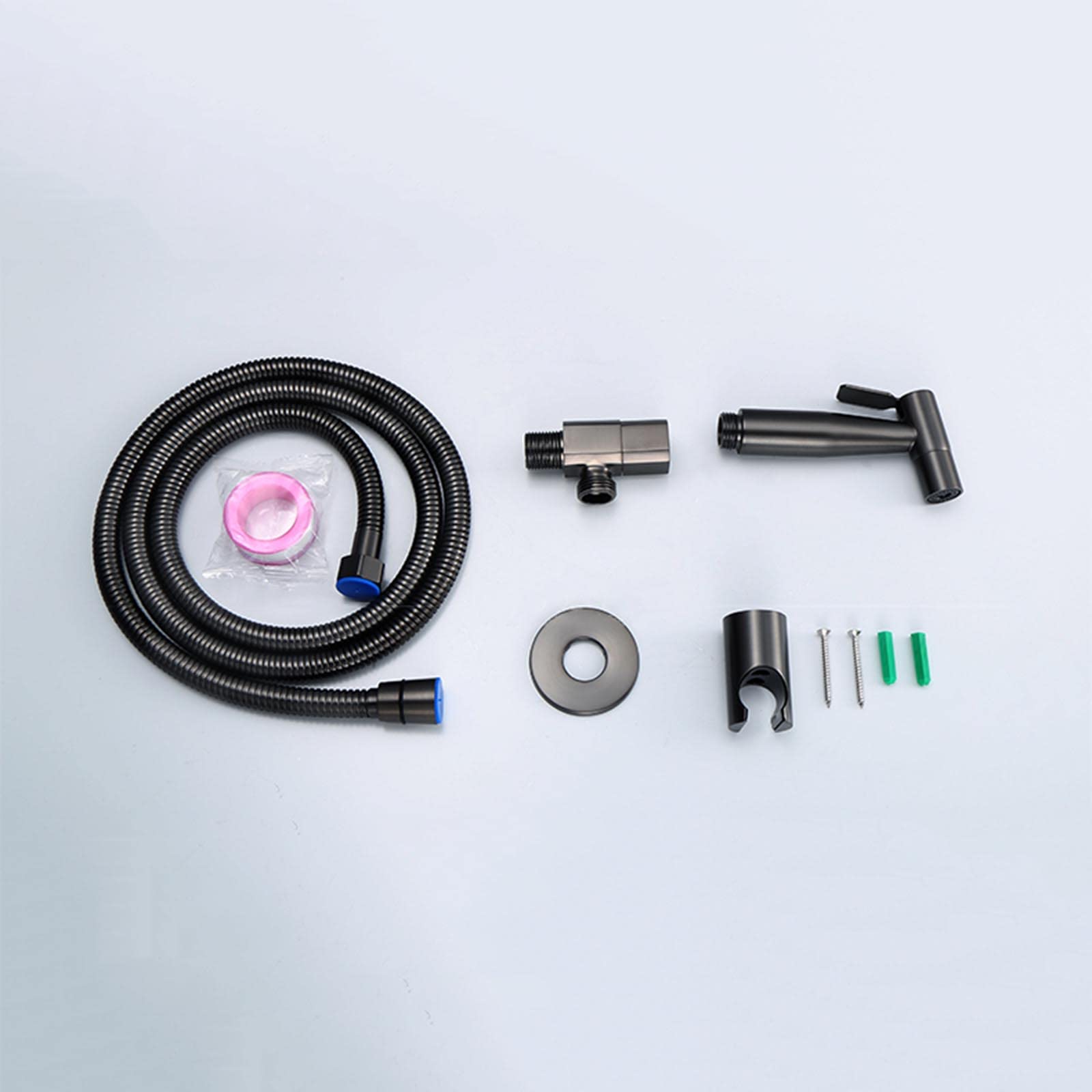 Kit spruzzatore per bidet portatile Rubinetto per bidet con maniglia singola in acciaio inossidabile grigio Spruzzatore per bidet a parete Rubinetto per acqua fredda a parete Doccia per bidet da bag
