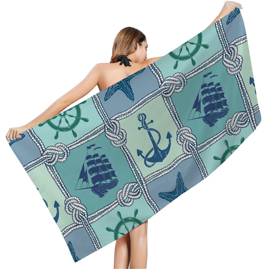 Serviette de bain de plage essentiels de vacances TILEZE pour le voyage 2Pcs