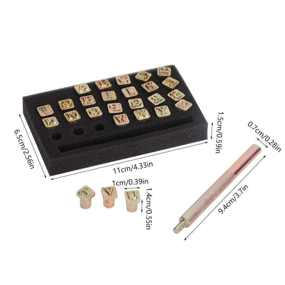 sellos de piel con letras de 6 mm para grabado de piel con alfabeto y herramienta de tallado para manualidades y cuero