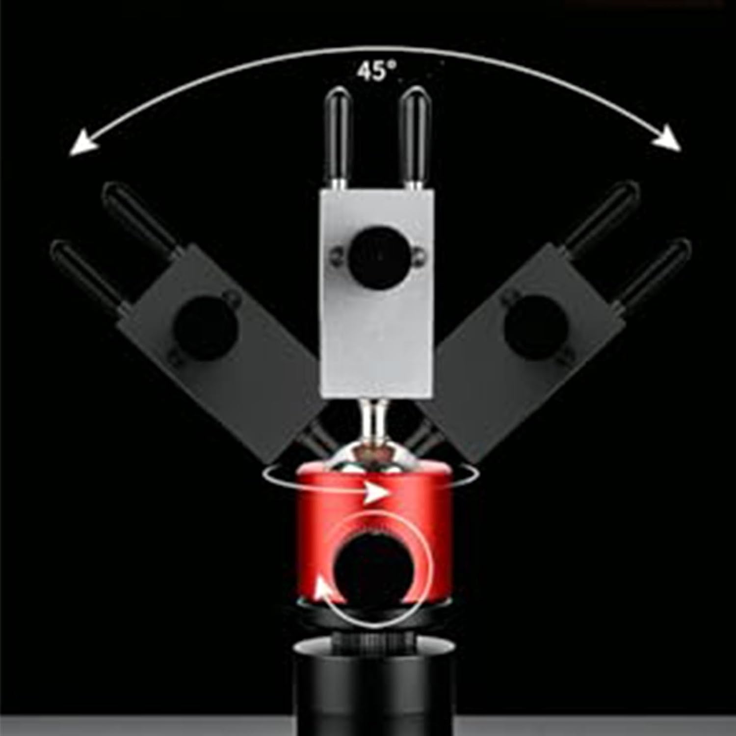 Mini Vise Aluminum Alloy Portable Hand Clamp Tool with 360 Rotatable Platform Ergonomic Handle for Model Painting Sanding