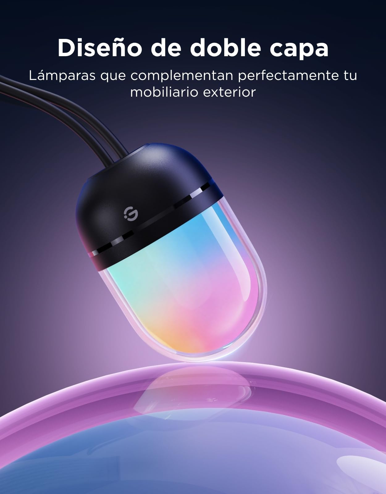 Govee Guirnalda Luces Exterior 10M, RGBICW 240lm pro LED, App Control,IP67 | 16M Colores DIY, 111+ Modos de Escenas, Sync Música, Matter/Alexa/Google, 30000h, Instal. Fácil, Jardín/Balcón/Terraza