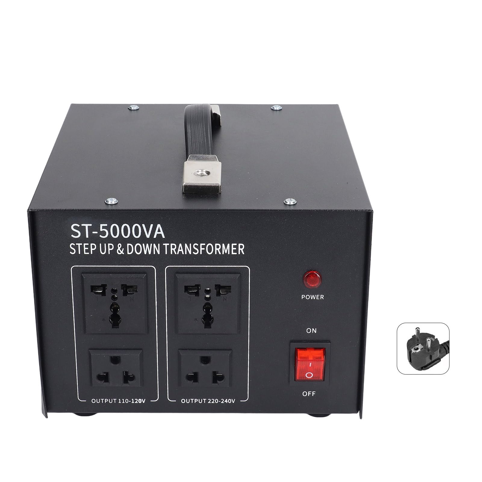 Generic Transformateur de Tension Puissant Convertisseur Step Up 5000W Réglable pour l'alimentation électrique dans les Laboratoires et les Industries Scientifiques (Prise UE)