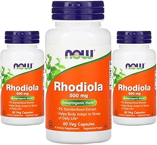 MPOWER Rhodiola 500mg Rhodiola Extract 60 Veg Caps 3 unidades Produto Importado