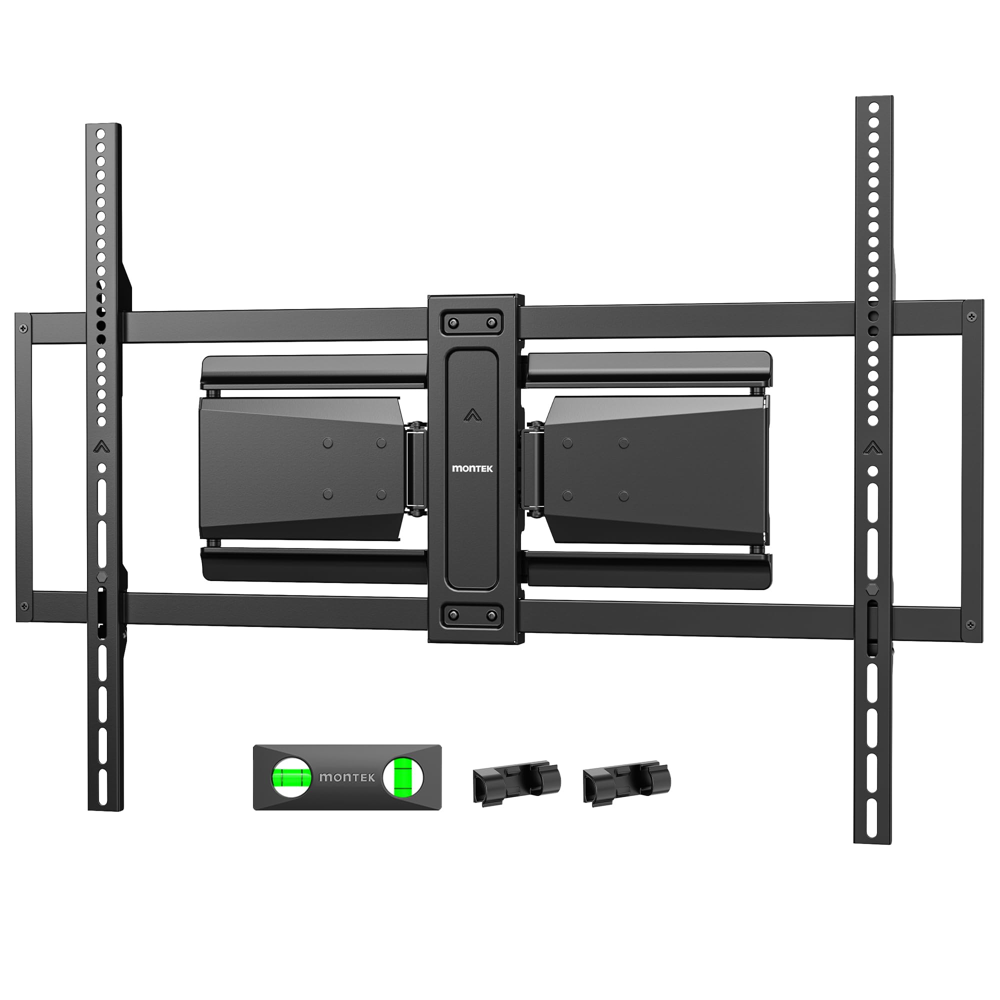monTEK Heavy Duty Ultra Slim TV Wall Mount for 50-100 Inch TVs Up to 185lbs, Swivel & Tilt & Extension Wall Mount TV Bracket with Articulating Dual Arms, Low Profile Full Motion tv Mount
