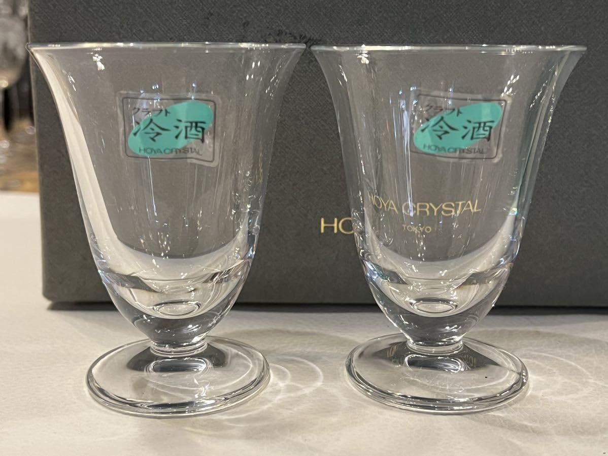 HOYA CRYSTAL ホヤクリスタル 切子硝子 4つセット 直径11㎝ 器 HOYA CRYSTAL TOKYO ホヤ クリスタル グラスセット 訳有り未使用品