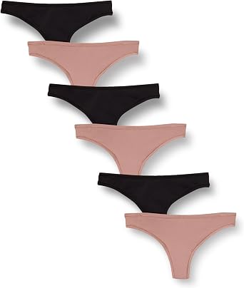 Amazon Essentials Womens Breathable Microfibre Seamless Panties Available in Plus Size, Pack of 6
