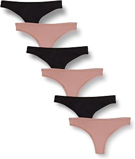 Amazon Essentials Women's Breathable Microfibre Seamless Panties (Available in Plus Size), Pack of 6