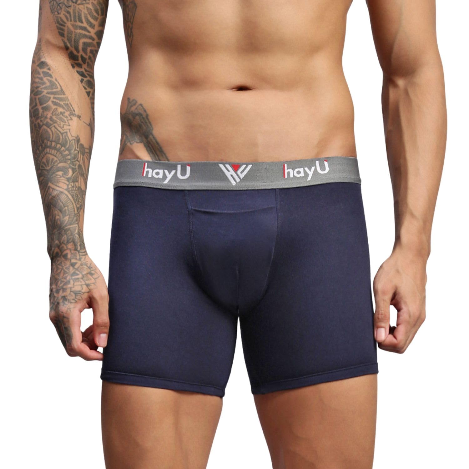 Midnight Iris Men Cotton Stretch Boxer Briefs-image-34